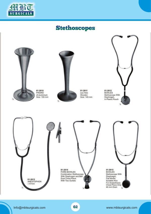 clinical stethoscope assortment