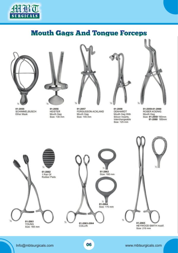 Mouth Gag and Tongue Forceps Set – 12-Piece Surgical Kit
