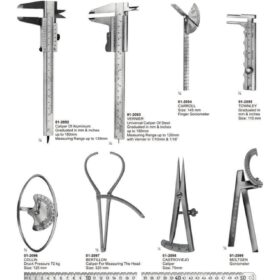 Examination & Measuring Instruments – Calipers, Goniometers & Gauges