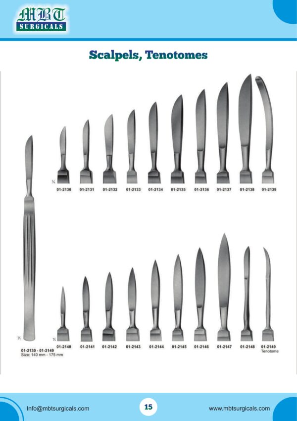 Premium Surgical Scalpels and Tenotomes – Stainless Steel Dissection Tools