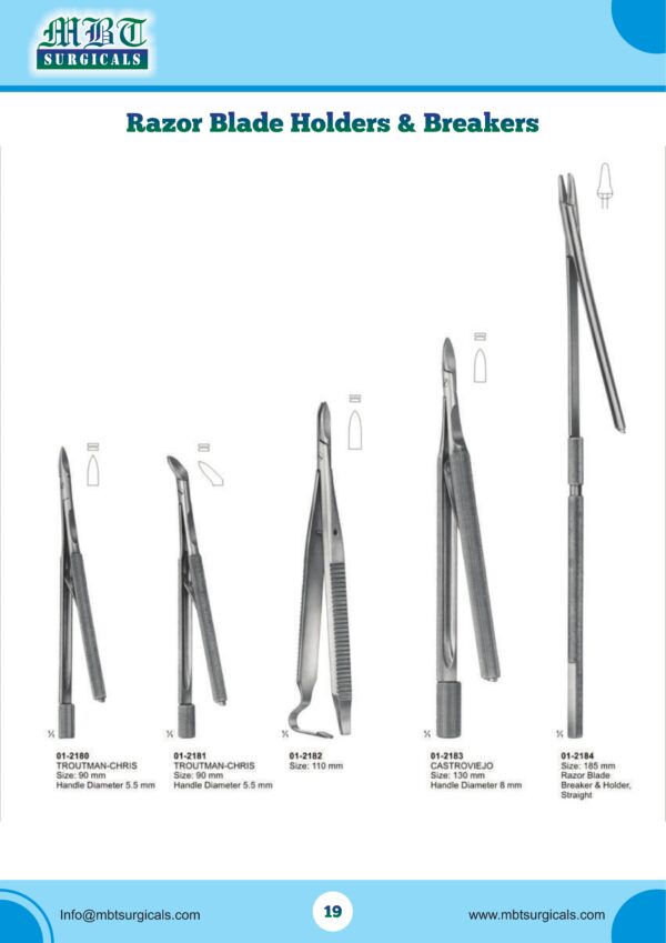 Razor Blade Holders and Breakers – Surgical-Grade Precision Tools
