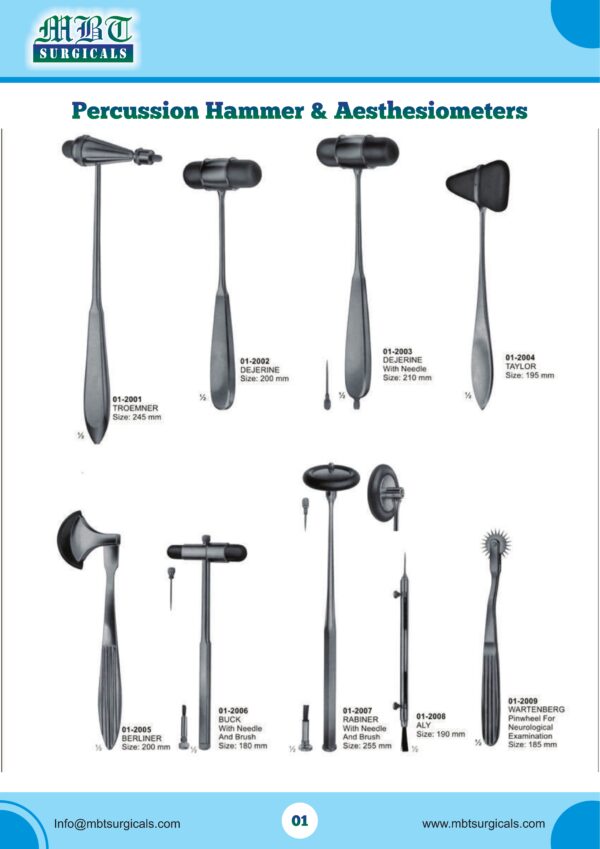 Percussion Hammers and Aesthesiometers – Professional Neuro Tools