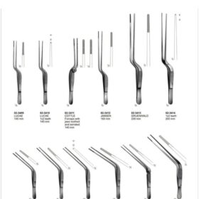 LUCAE Bayonet-Shaped Forceps – 140mm | Angular Surgical Tool