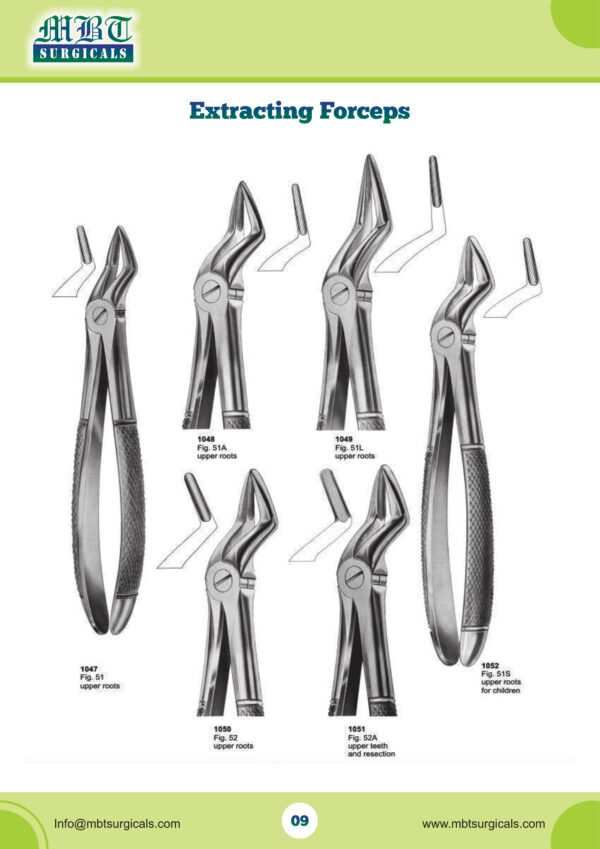 Upper Root Extracting Forceps Set – Surgical Dental Tools