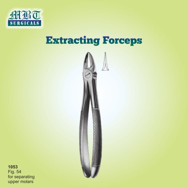 Effective Extracting Forceps Fig 54 – For Upper Molar Separation