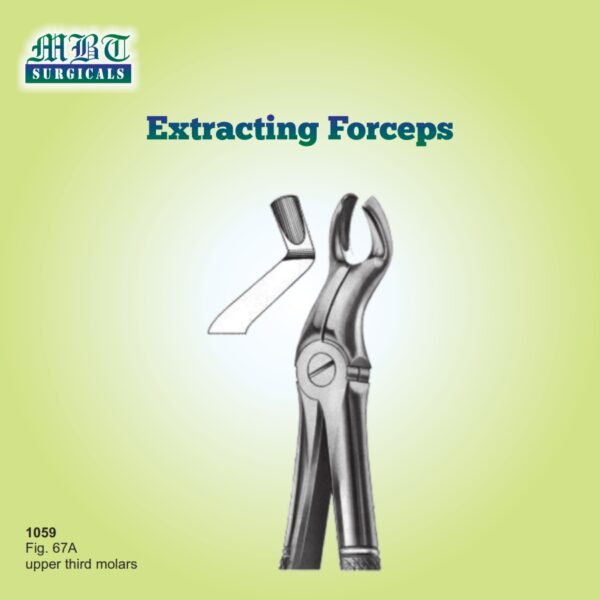 Durable Extracting Forceps Fig 67A – Upper Third Molars