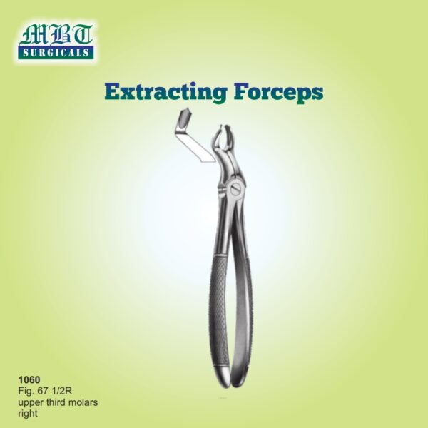 Premium Extracting Forceps Fig 67 1/2R – Upper Third Molars Right