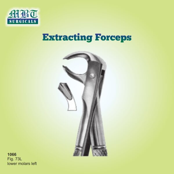 Durable Extracting Forceps Fig 73L – Left Lower Molar Removal Tool