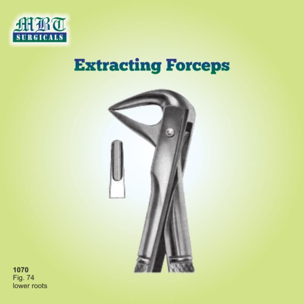 Durable Extracting Forceps Fig 74 – Precision Lower Root Extraction Tool
