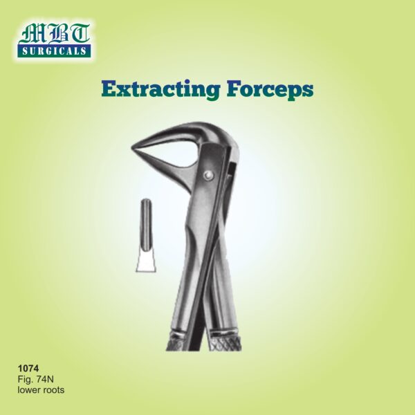 Extracting Forceps for Lower Roots – Durable Fig. 74N by MBT Surgicals