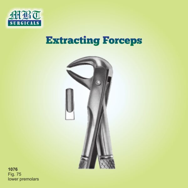 Extracting Forceps for Lower Premolars – Fig. 75 by MBT Surgicals