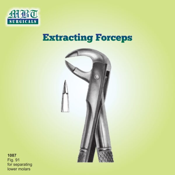 Extracting Forceps for Separating Lower Molars – Fig. 91 by MBT Surgicals