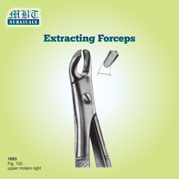 Extracting Forceps for Upper Right Molars – Fig. 102 by MBT Surgicals