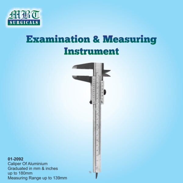 Aluminium Caliper for Precision Measurement – 01-2092 by MBT Surgicals