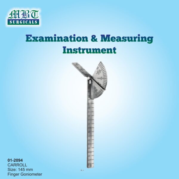 Finger Goniometer 145mm – Carroll Model 01-2094 by MBT Surgicals