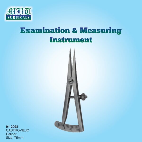 Castroviejo Caliper 75mm – Surgical Precision Measuring Tool by MBT Surgicals