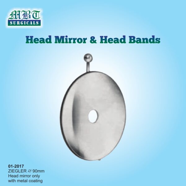 Premium Ziegler Head Mirror 90mm | Metal Coated Precision Diagnostic Tool