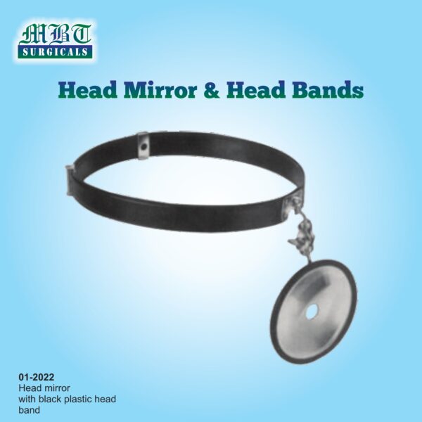 Reliable Head Mirror with Black Plastic Band – Adjustable for Medical Use