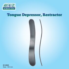 Tongue Depressor Retractor 140mm – Smooth, Curved Surgical Tool