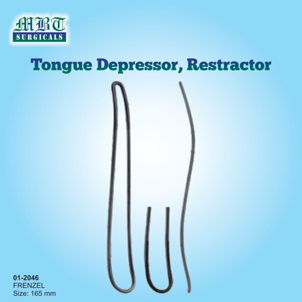 Frenzel Tongue Depressor – 165 mm Loop Design Retractor | MBT Surgicals