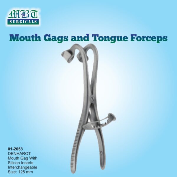 Denharot Mouth Gag – 125mm Silicone-Inserted Surgical Gag