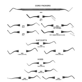 Cord Packers Hatchets Hoes Dental Set – Cavity Prep & Retraction Tools