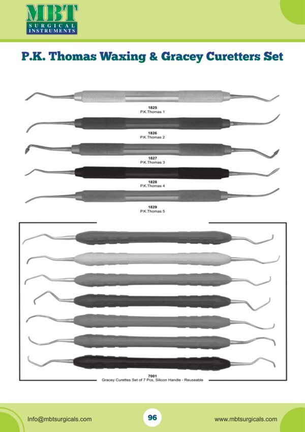 P.K. Thomas Waxing Gracey Curettes Set – 12 Pcs Dental Kit