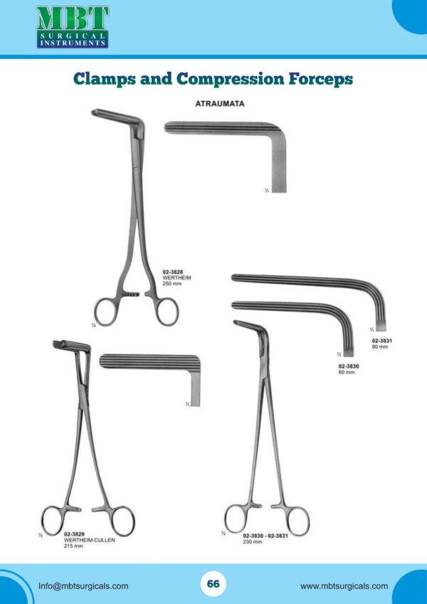 Wertheim Clamp – 250mm Atraumata Surgical Compression Forceps