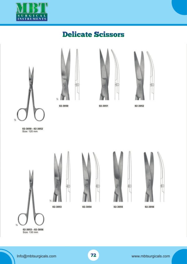 Premium Delicate Surgical Scissors – 120mm & 130mm Blades