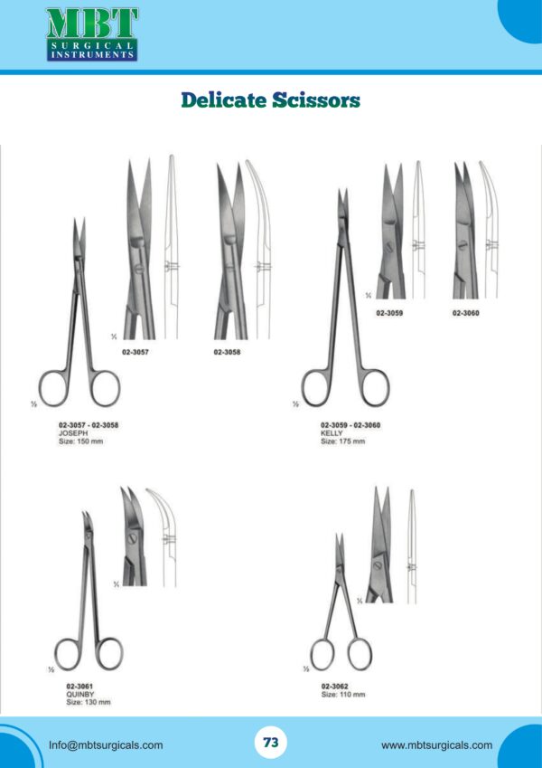 Precision Delicate Surgical Scissors – 110mm to 175mm