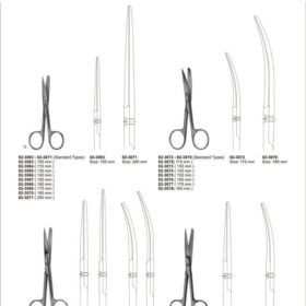 Standard Surgical Scissors – Slender, Curved & Serrated Types
