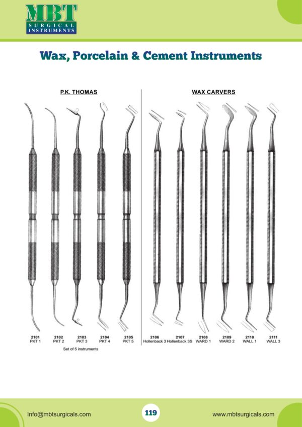 P.K. Thomas & Wax Carvers – Precision Dental Modeling Instruments