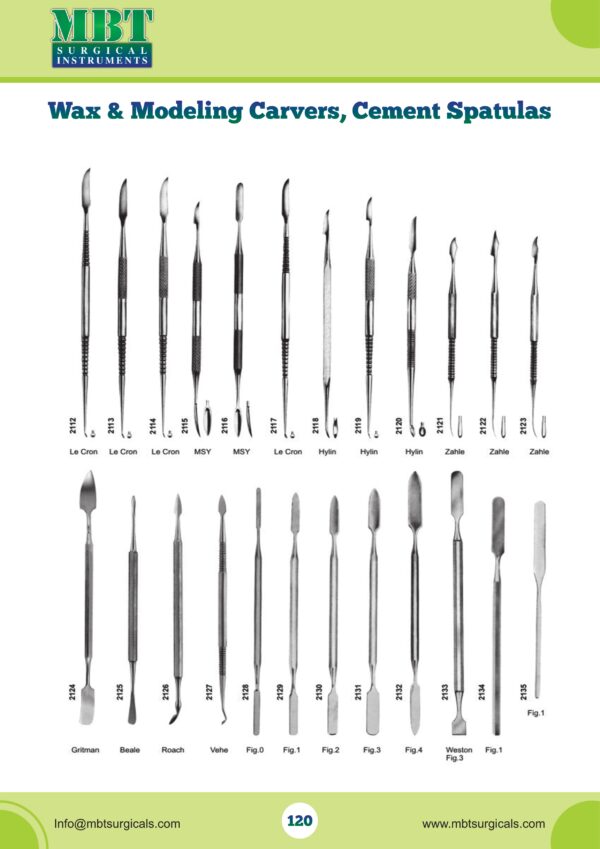Wax & Modeling Carvers, Cement Spatulas