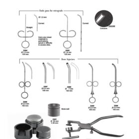 10-Piece Implant Instrumentation Set – Retrograde Endo Guns, Bone Injectors, Grinders & Bone Mill Forceps