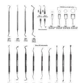 Bone Compactors, Terphine Depth Burs & Sinus-Lift Instruments – Implant Surgical Kit
