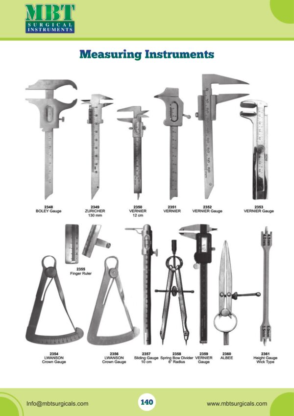 Precision Measuring Instruments Set – 14-Piece Dental & Surgical Gauges