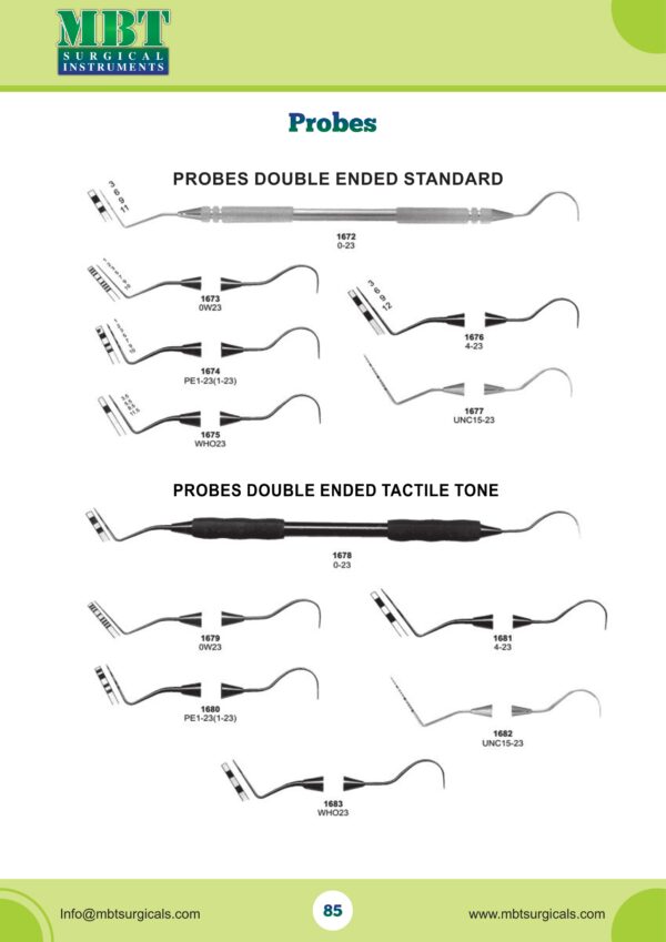 Probes Set – Double-Ended Standard & Tactile Tone (12 Pc Assortment)