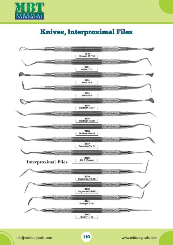 Knives & Interproximal Files