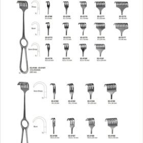 Bone Retractors & Volkmann Multi-Prong Retractors Set – Kocher & Volkmann Series – 13-Piece Bone Retraction Collection