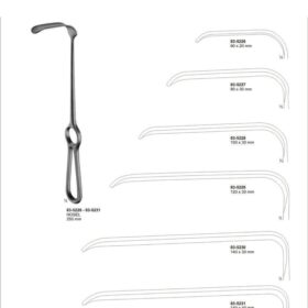 Hosel L-Shaped Bone Retractors Set – 60×20 mm to 140×40 mm – 6-Piece Frame-Handle Retractors Series