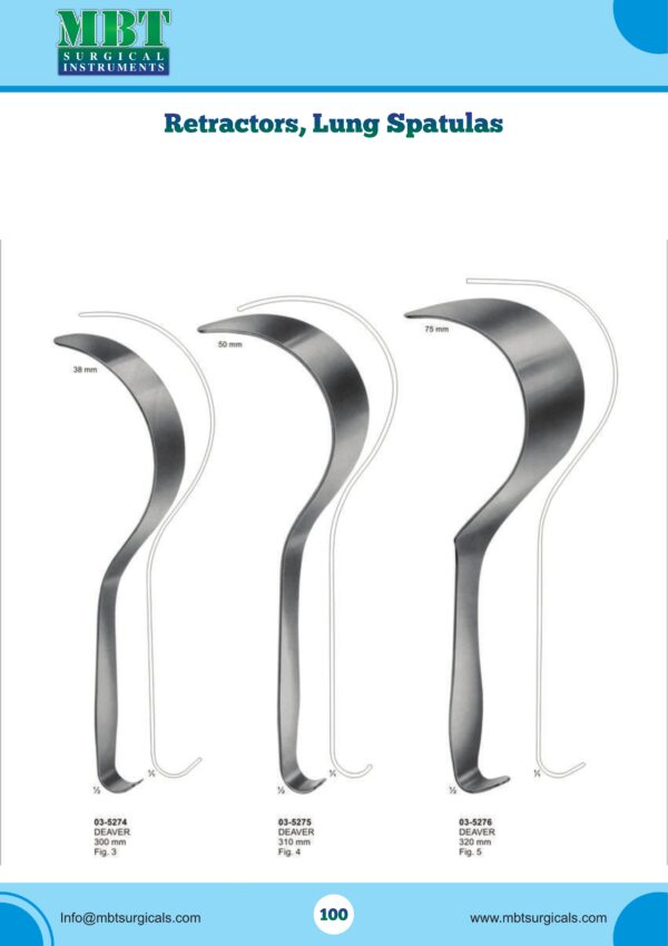 Deaver Retractors – Wide-Blade Surgical Series for Maximum Retraction