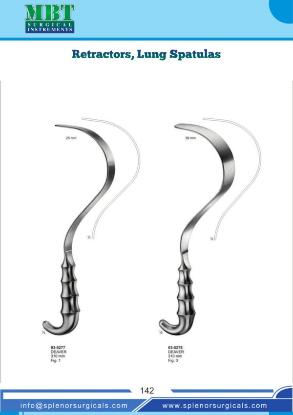 Ergonomic Deaver Retractors – Precision Grip Series for Thoracic & Abdominal Access