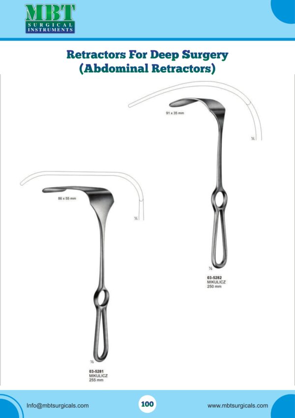 Mikulicz Abdominal Retractors – Deep Surgery Instruments for Enhanced Exposure