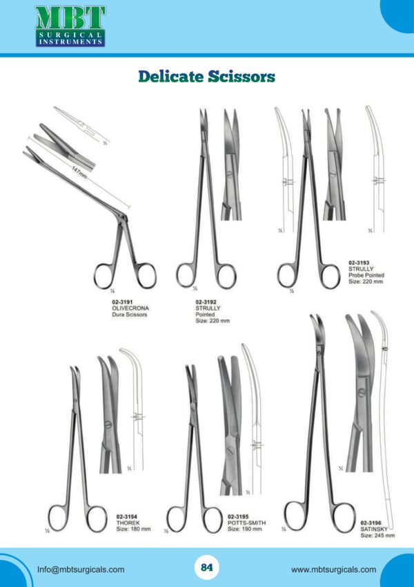 Premium Delicate Surgical Scissors Set – 6 Pc Precision Series
