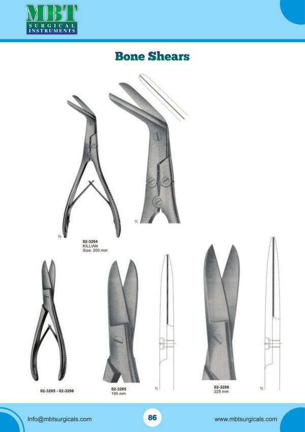 Heavy-Duty Bone Shears Set – 3 Pc Surgical Orthopedic Series