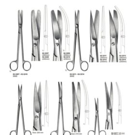 Operating and Gynaecology Surgical Scissors Set – 9 Pc Sims & Wertheim Series