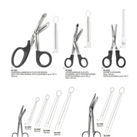 Bandage and Cloth Scissors Set – 10 Pc Lister, Nurse & Universal Series
