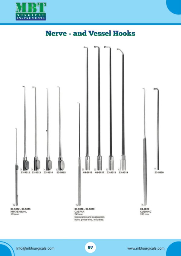 Advanced Nerve and Vessel Hook Set – 9 Pc Microvascular & Neurosurgical Series
