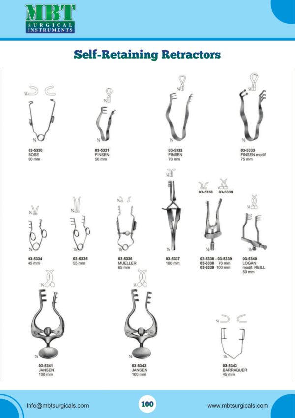 Premium Self-Retaining Surgical Retractor Set – Multi-Size and Modified Designs
